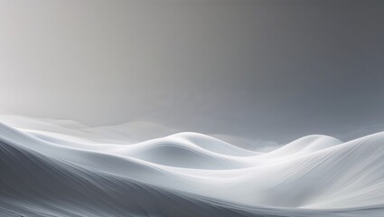 Fabulous hilly white landscape