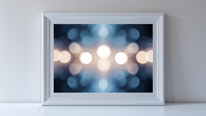 White Photo Frame on White Background