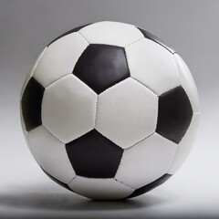 Fototapeta premium Soccer ball with white and black colors on a white background