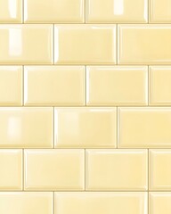 Obraz premium Pale Yellow Glossy Ceramic Tile Wall