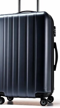 Stylish black hard-shell suitcase with smooth wheels designed for travel and adventure