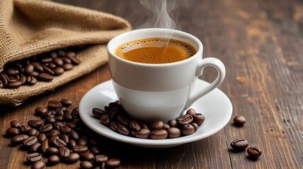 Fototapeta premium Coffee on caffe background