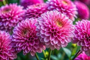 Vibrant Pink Flowers with Lush Green Stems - High-Resolution Stock Photo