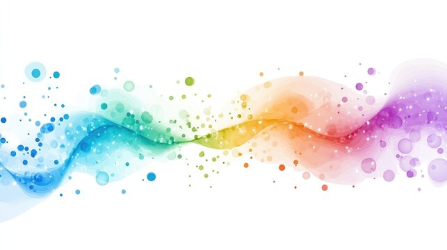 an abstract scatter plot clipart, statistical analysis element, artistic style, rainbow gradient, isolated on white background