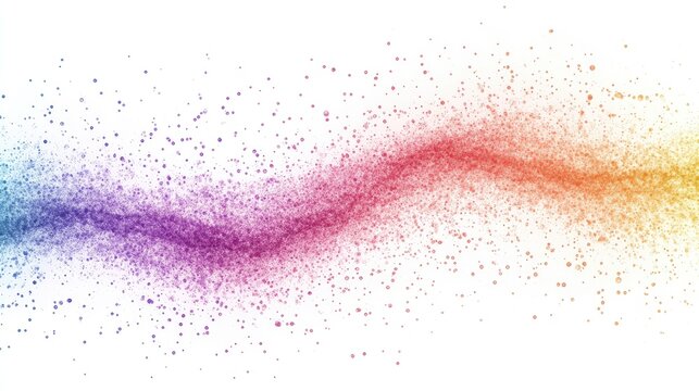 an abstract scatter plot clipart, statistical analysis element, artistic style, rainbow gradient, isolated on white background
