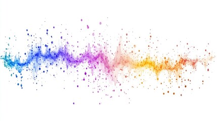 Obraz premium an abstract scatter plot clipart, statistical analysis element, artistic style, rainbow gradient, isolated on white background