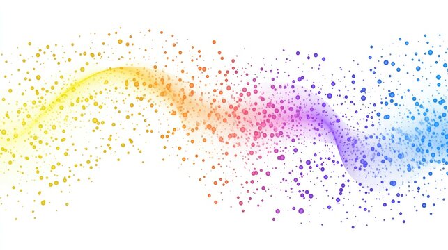 an abstract scatter plot clipart, statistical analysis element, artistic style, rainbow gradient, isolated on white background