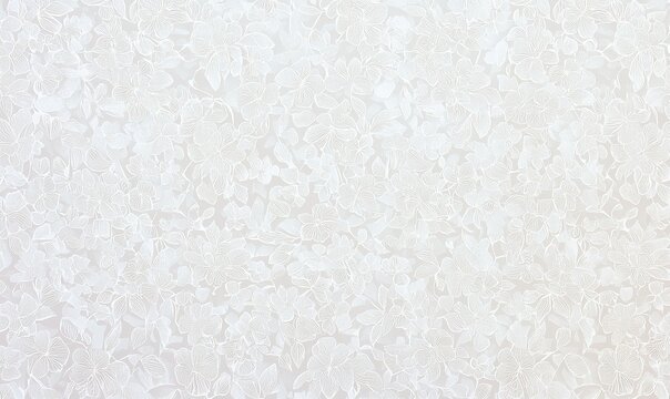 White floral lace fabric texture background, ideal for wedding invitations or romantic designs.