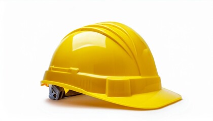 Fototapeta premium Yellow hard hat isolated on white. Safety equipment