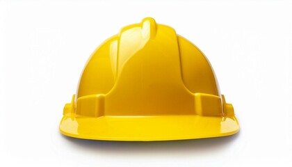 Fototapeta premium Yellow hard hat isolated on white. Safety equipment