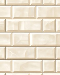 Obraz premium Seamless Pattern of Off-White Glossy Rectangular Tiles