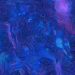 Fototapeta premium Quantum computer technologies concept. Futuristic blue circuit board background vector. Modern technology circuit board texture background design. Waves flow. Quantum explosion technology.
