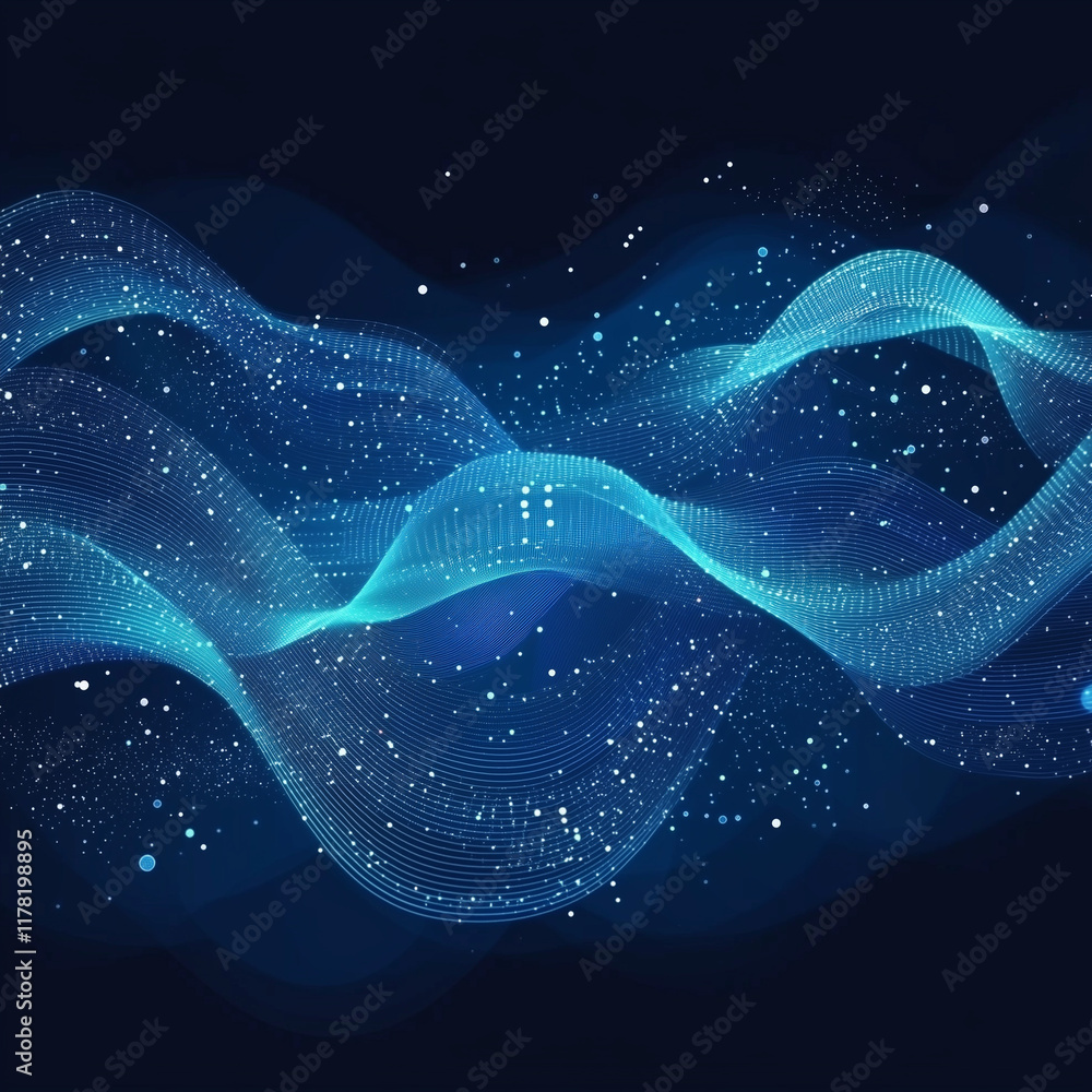 Poster quantum computer technologies concept. futuristic blue circuit board background vector. modern techn