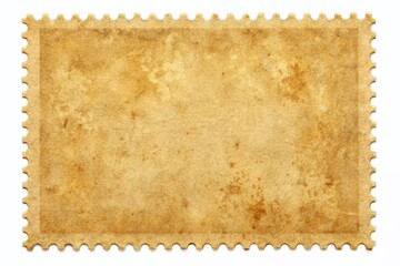 Obraz premium Vintage Beige Distressed Dirty Ink Vertical Blank Postage Stamp with Copy Space - Aerial Photography