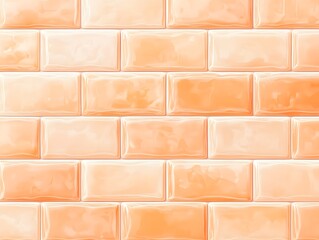 Wall of Light Orange Glossy Rectangular Tiles