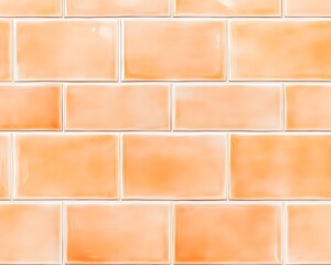 Light Orange Glossy Tile Wall