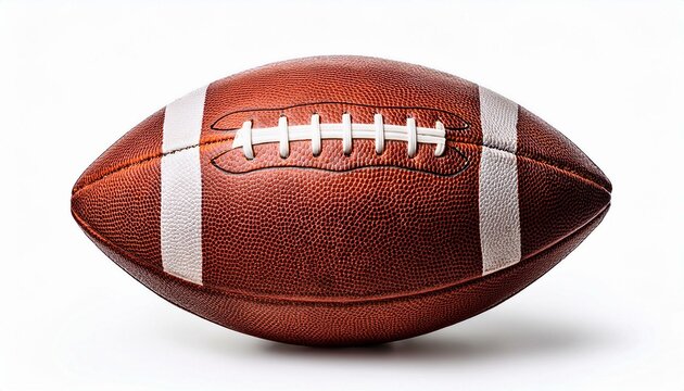 American football ball isolated on white background.	
