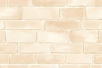 Obraz premium Beige Brick Wall Seamless Pattern