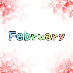 A simple “February” handwriting design.