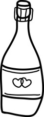 Champagne Bottle Sketch