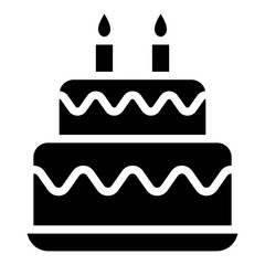 Birthday Cake Icon Element For Design