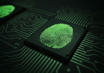 Scan fingerprint Cyber security and password control through fingerprints access with biometrics...