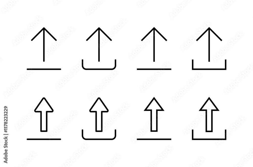 Poster upload icon vector isolated on white background. upload sign icon. upload button. load symbol.