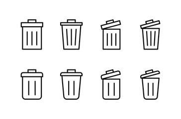 Trash icon vector isolated on white background. trash can icon. Delete icon vector