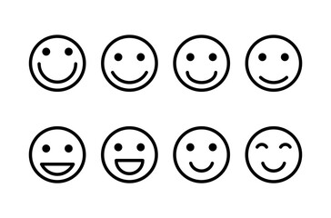 Smile icon vector isolated on white background. Smile vector icon. Emoticon Icon vector. Emoji