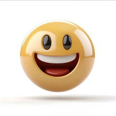 Fototapeta premium smile 3d emoji Isolated white background