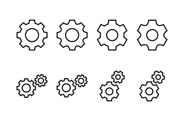 setting Icon vector isolated on white background. setting vector icon. Cog settings Icon Symbol. Gear