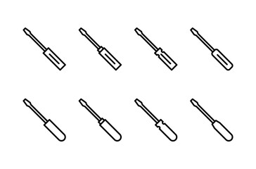 Screwdriver icon vector isolated on white background. Screwdriver vector icon