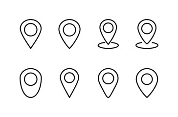 Pin icon vector isolated on white background. Location icon. Map pointer icon. Point. Locator. Address