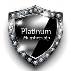 Platinum Membership Logo include diamonds with text Platinum Membership