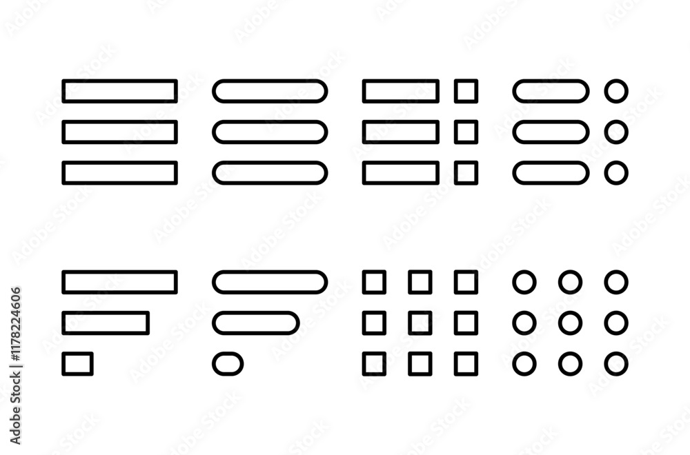 Aufkleber menu icon vector isolated on white background. web menu icon