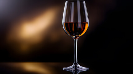 A glass of wine is sitting on a table