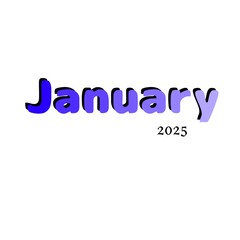A simple “January” handwriting design.