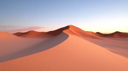 Gardinen Serene desert landscape with soft dunes and gentle light. © Muhyidin