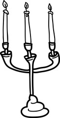 Candelabrum With Candles Sketch