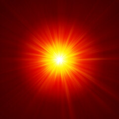 Obraz premium 赤い放射光