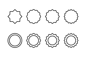 Badge icon vector isolated on white background. Awards icon. Achieve. Stamp