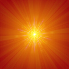 Obraz premium 赤い放射光