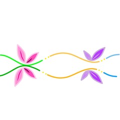 Illustration of butterfly design elements.