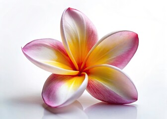 Frangipani Flower Photography: Stunning White Background Images, Tropical Bloom, Plumeria Closeup