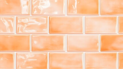 Light Orange Glossy Rectangular Tiles