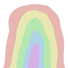 Colorful rainbow flat style illustration.