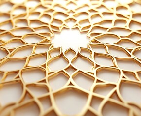 Golden Geometric Pattern: A mesmerizing intricate design of interlaced golden lines, forming a captivating abstract pattern. The delicate curves and sharp angles create a sense of depth and intricacy.