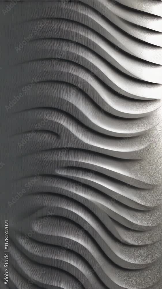 Aufkleber wavy texture pattern on a smooth surface creates an elegant and modern visual effect in monochrome