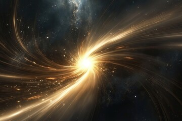 Golden Light Streams Across a Dark Cosmic Background