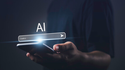 AI Prompt Generator Creating Virtual Content and Images Using Artificial Intelligence on Your...